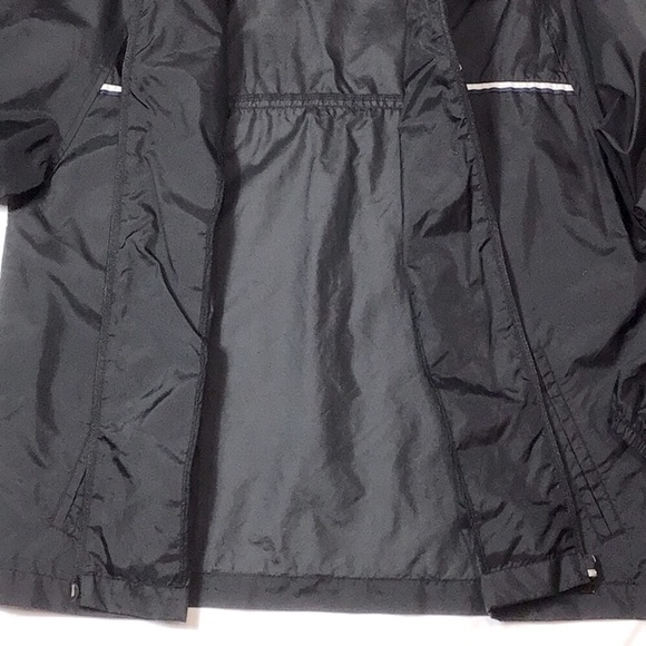 VTG BIKE Windbreaker Black White Zip Front Nylon Unlined - Picture 6 of 9